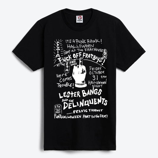 Lester Bangs & The Delinquents Flyer T-Shirt